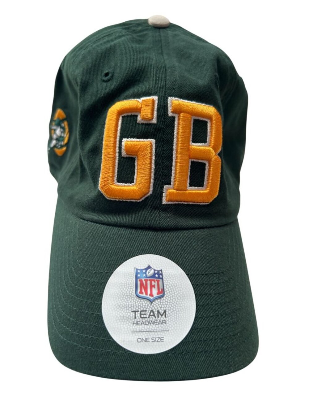 NWT NFL Green Bay Packers Adjustable Green & Yellow Embroidered Cap One Size